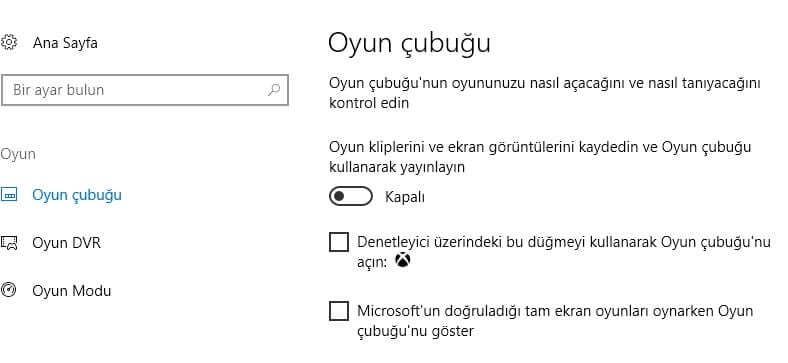 windows 10 oyun modu nedir nasil aktif edilir